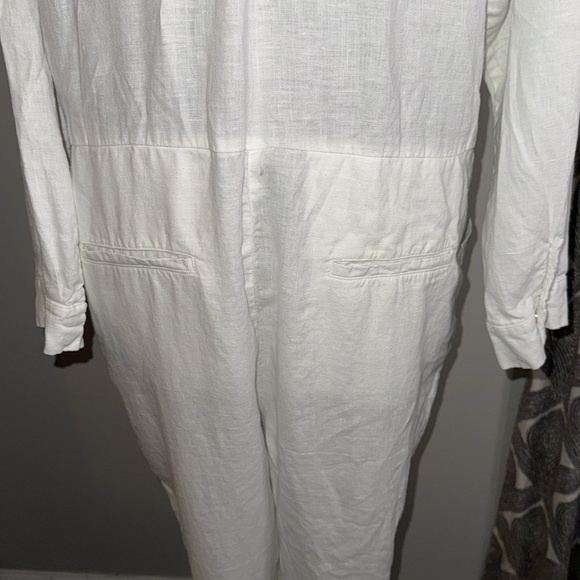 Whistles White Linen Cropped Jumpsuit - Picture 6 of 11